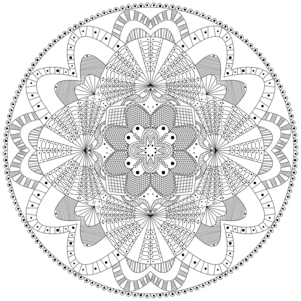 Mandala Művészet Illusztráció Spirituális Szimmetrikus — Stock Fotó