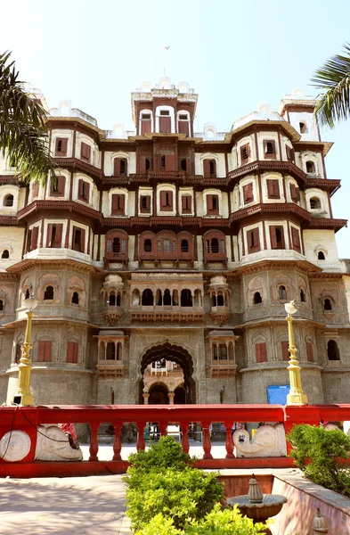 Rajwada Είναι Ένα Ιστορικό Παλάτι Στην Πόλη Indore Ιστορική Αρχιτεκτονική — Φωτογραφία Αρχείου