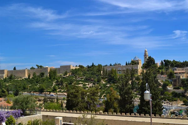 Jerusalem City Middle East Located Plateau Judaean Mountains Mediterranean Dead — Stock Photo, Image