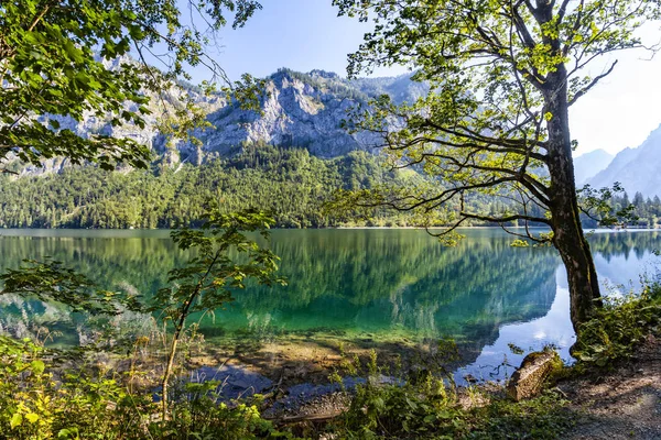 Λίμνη Leopoldsteiner Κοντά Στο Eisenerz Στη Στυρία Της Αυστρίας — Φωτογραφία Αρχείου