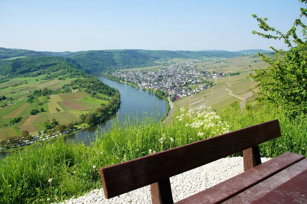 Moselle River Flows France Luxembourg Germany — Stock Photo, Image