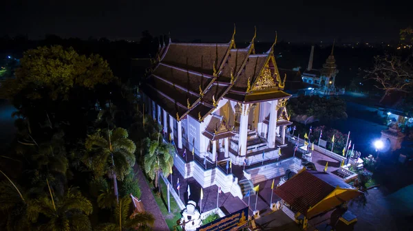 Der Tempel Bei Nacht Ayutthaya Thailand — Stockfoto