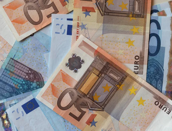 Billetes Euros Moneda Unión Europea — Foto de Stock
