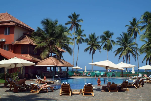 Pohled Exteriéru Resortu Pláži — Stock fotografie