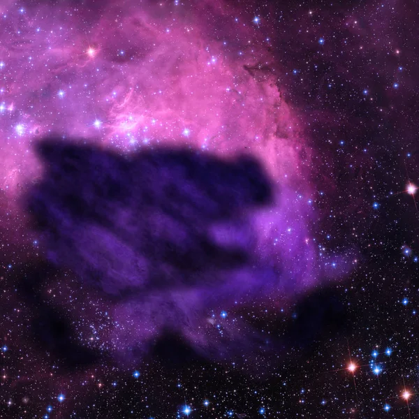 우주를 배경으로 빛나는 성운과 별들로 이루어진 들판과는 거리가 Nasa 이미지의 — 스톡 사진