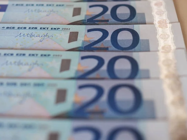 Банкноти Євро Eur Валюта Європейського Союзу — стокове фото