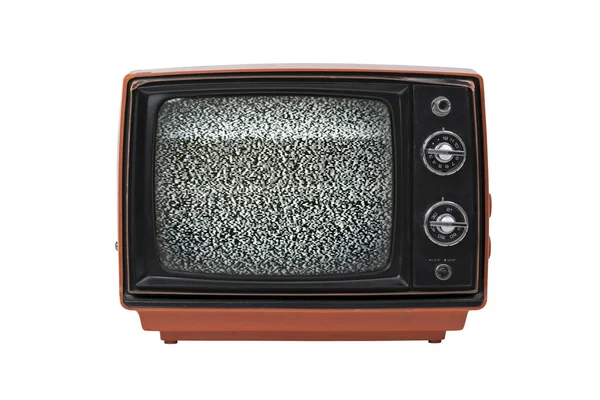 Retro Telewizor Izolowany Białym Tle — Zdjęcie stockowe