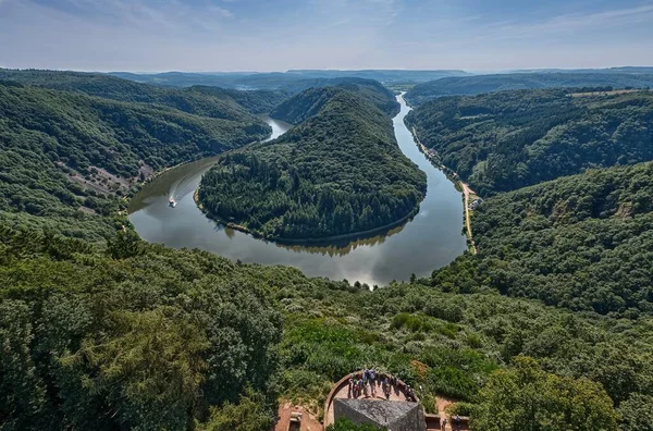 Landschap Van Saarschleife Het Saarland — Stockfoto