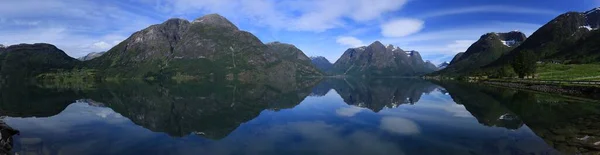 Norwegen Auf Naturlandschaft Hintergrund — Stockfoto