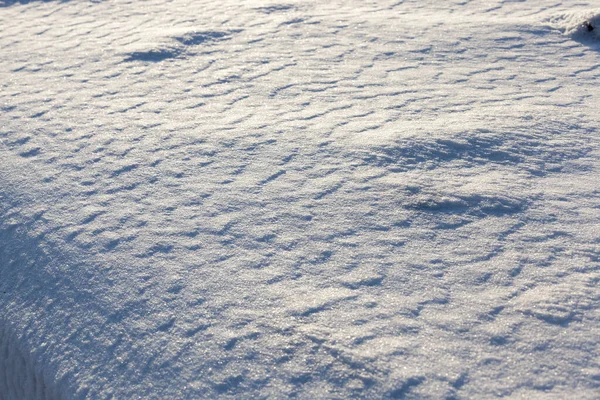 Nieve Blanca Después Que Nieve Había Caído Cubierto Tierra Campo —  Fotos de Stock