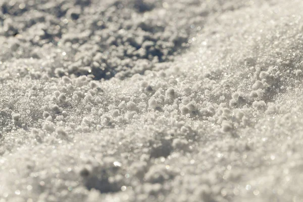 Una Capa Nieve Después Una Nevada Irregularidades Superficiales Son Visibles — Foto de Stock