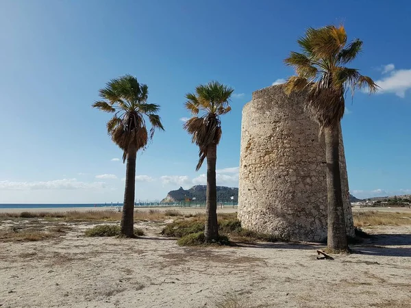 Poetto Cagliari Sardinien Italien — Stockfoto