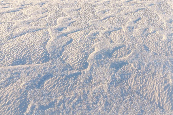 Der Schnee Macht Die Straße Nach Einem Schneefall Winterzeit Nahaufnahme — Stockfoto