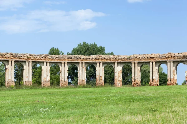 Zřícenina Obraz Starobylé Pevnosti Století Která Nachází Obci Ružany Grodno — Stock fotografie
