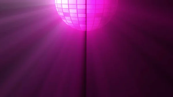 Fond Abstrait Avec Boule Disco Lumières Rendu — Photo
