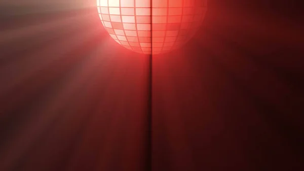 Fondo Abstracto Con Bola Disco Luces Renderizado —  Fotos de Stock