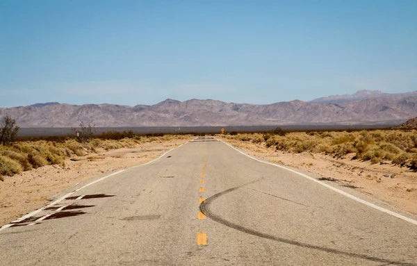 Estrada Deserto Mojave Eua Nevada Natureza — Fotografia de Stock