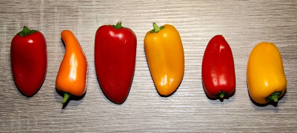 Peppar Grönsaker Röd Gul Orange Frisk — Stockfoto