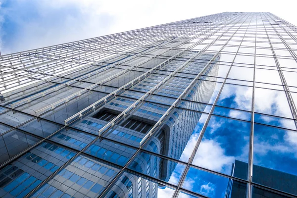 Fachada Una Moderna Torre Oficinas Frankfurt Main Alemania — Foto de Stock