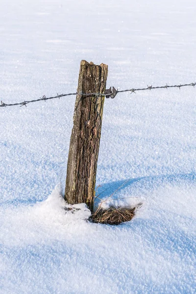 Paisagem Inverno Com Neve Centro Alemanha — Fotografia de Stock