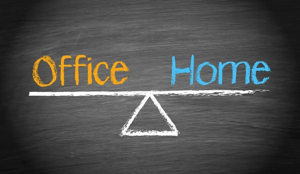 Office Und Home Concetto Equilibrio Lavoro Vita Privata — Foto Stock