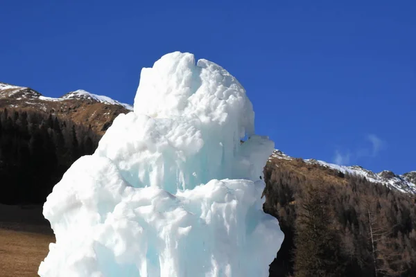 Buz Buz Dağı Kış Göz Kırpan Buz Kulesi Doğu Tyrol — Stok fotoğraf