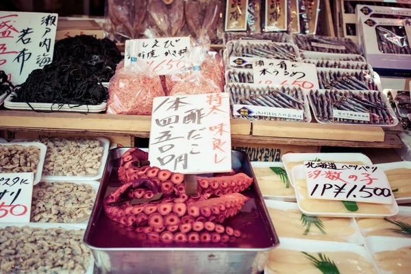 Japon Deniz Ürünleri Ahtapotu Tsukiji Pazarında — Stok fotoğraf