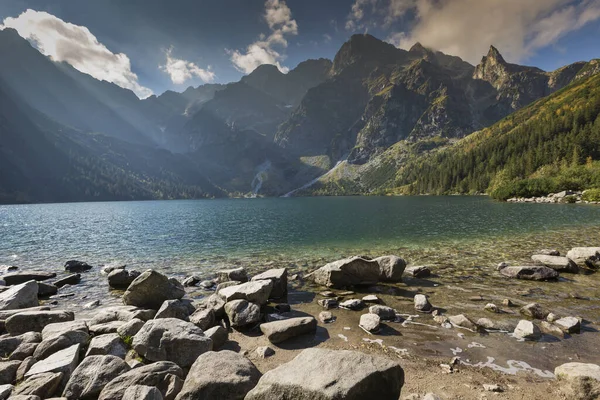 Grüner Bergsee Morskie Oko Tatra Polen — Stockfoto