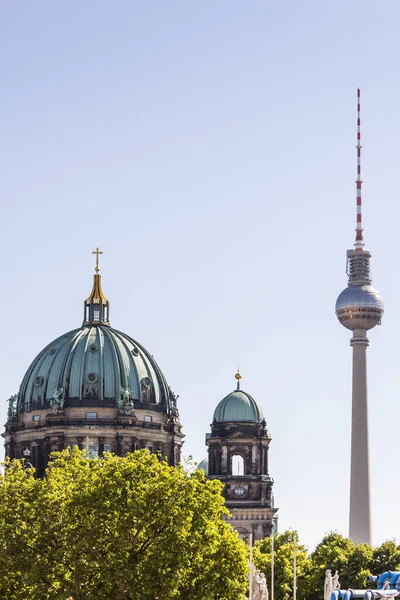 Panorama Berlina Berlińską Katedrą Berlińską Wieżą Telewizyjną — Zdjęcie stockowe