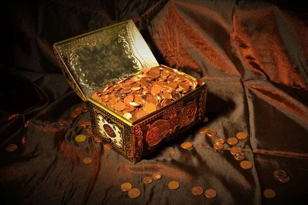 Treasure Chest Coins Stock Picture