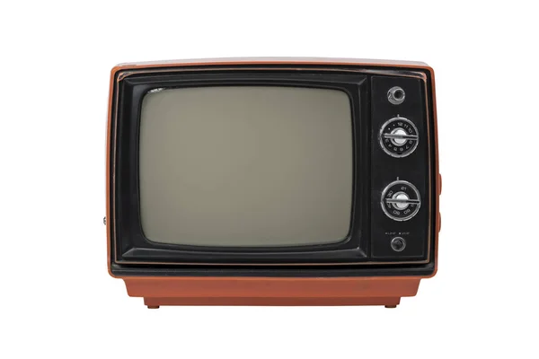 Retro Telewizor Izolowany Białym Tle — Zdjęcie stockowe