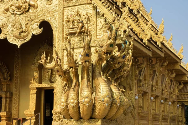 Wat Sripanton Nan Thailand Golden Temple Dragon Center Nan — Stock Photo, Image