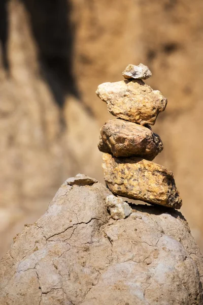 Several Stones Stacked Sao Din Noi Nan Province Thailand — Stock Photo, Image