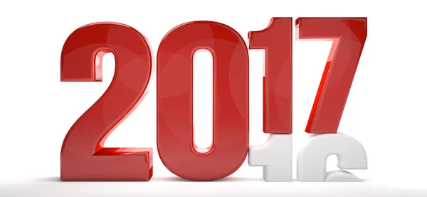 2017 Ano Novo 2016 Ano Velho Render — Fotografia de Stock
