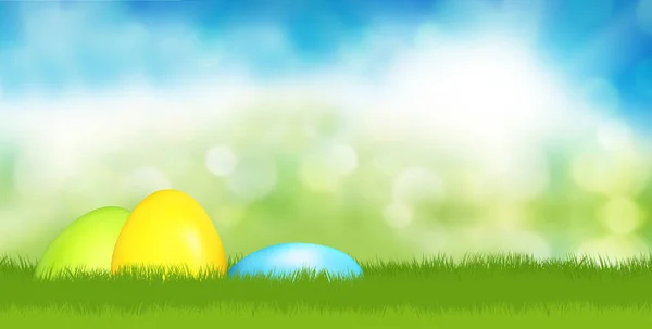 Hidden Easter Eggs Garden Render — Stock Photo, Image