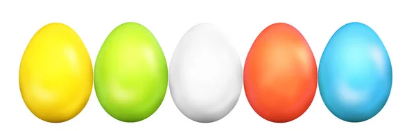 Jaja Wielkanocne Izolowane Renderować — Zdjęcie stockowe