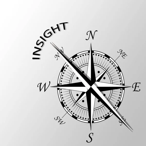 Illustration Word Insight Written Aside Compass — 스톡 사진