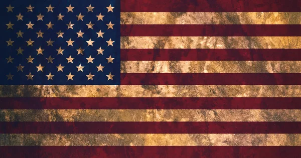 Національний Прапор Уса Стилі Вінтажу — стокове фото