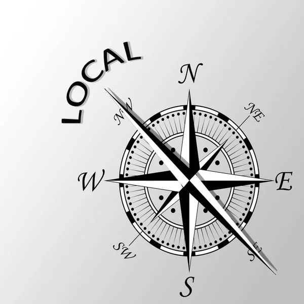 Illustration Local Written Aside Compass — Stock Photo, Image