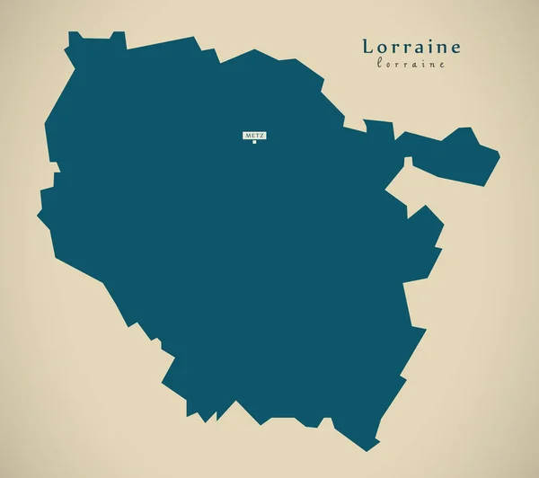 Mapa Moderno Lorraine França Ilustração — Fotografia de Stock