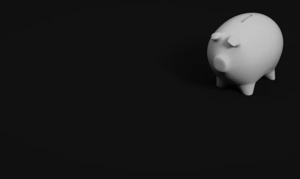 Rendering Piggy Bank Plain Background — Stock Photo, Image
