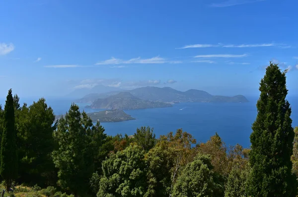 Vista Capo Grillo Vulcão Ilhas Aeolian — Fotografia de Stock