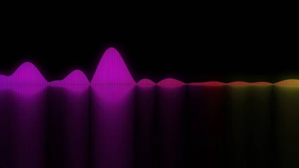 五彩缤纷的声波良好的音频概念背景 3D渲染 — 图库照片