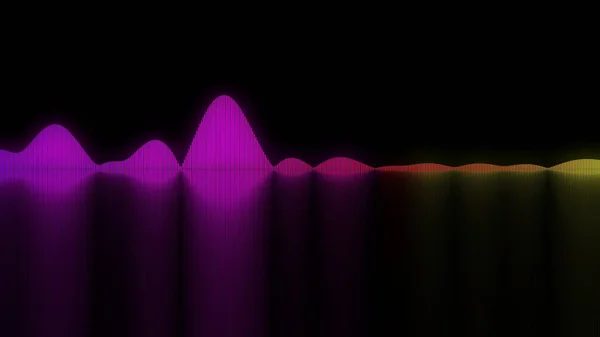 Kolorowe Fale Dźwiękowe Dobre Tło Dla Koncepcji Audio Renderowanie — Zdjęcie stockowe