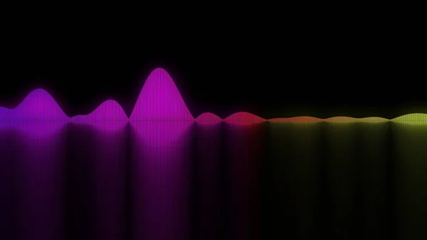 Bunte Schallwellen Guter Hintergrund Für Audiokonzepte Rendering — Stockfoto