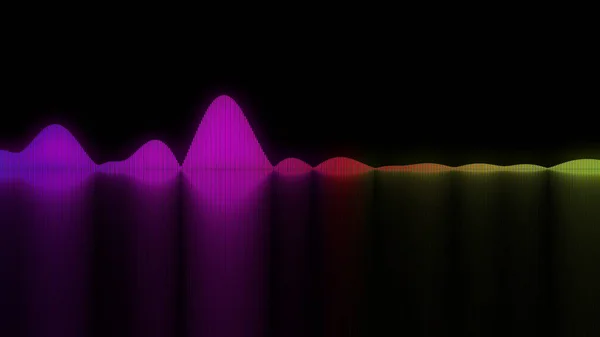 Barevné Zvukové Vlny Dobré Zázemí Pro Zvukové Koncepty Vykreslování — Stock fotografie