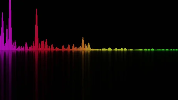 Ondas Sonoras Coloridas Buen Fondo Para Conceptos Audio Renderizado — Foto de Stock
