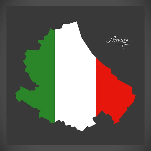 아브루초 지도와 이탈리아 — 스톡 사진