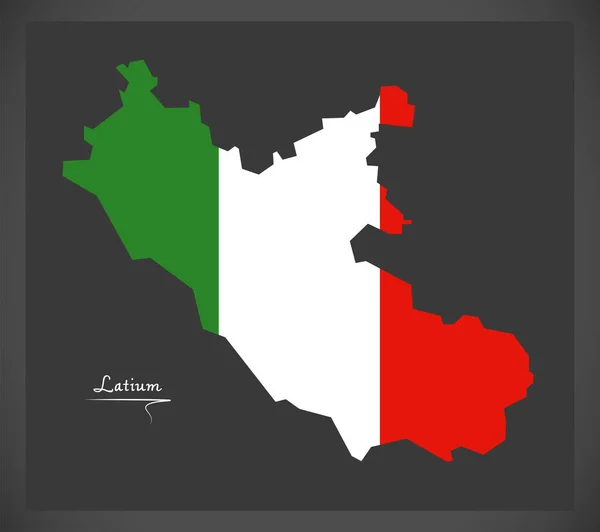 イタリア国旗イラスト付きラテン地図 — ストック写真