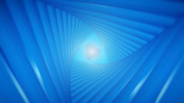 Futuristické Tunel Tvořený Kroucenými Trojúhelníků Konci Flash Vykreslování — Stock fotografie